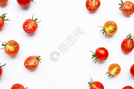 全切的西红柿视图图片