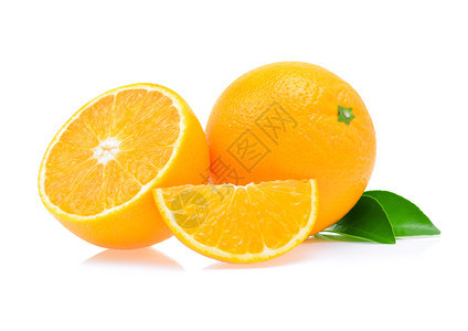 白底橙色水果图片