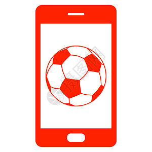 足球和智能手机背景图片