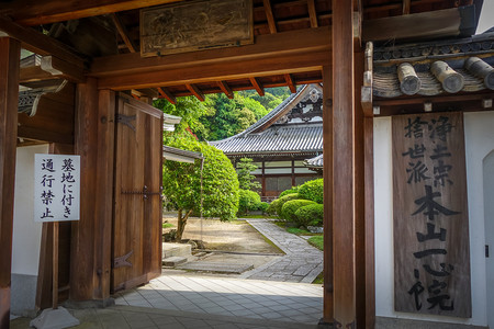 日本京都寺庙花园中的奇昂建筑日本京都寺庙花园中的香椿图片