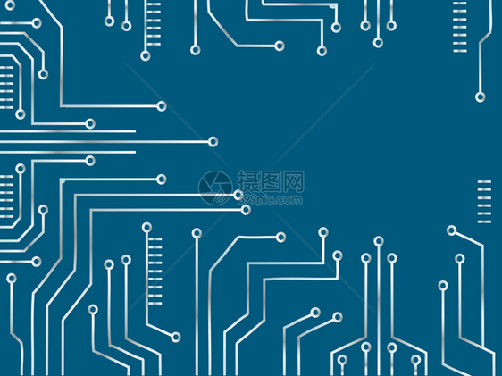 微芯片线技术符号抽象背景矢量图片