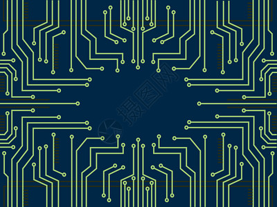 微芯片线技术符号抽象背景矢量图片