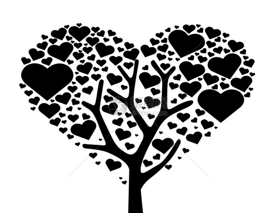 爱树符号矢量图片