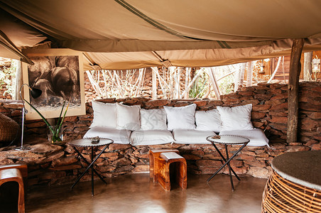 201年6月日坦萨尼亚非洲豪华度假旅舍客厅图片