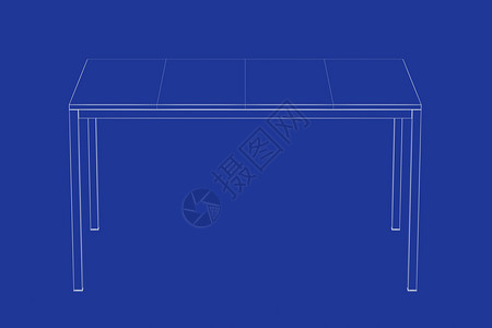 餐桌三维有线框架型餐桌图片