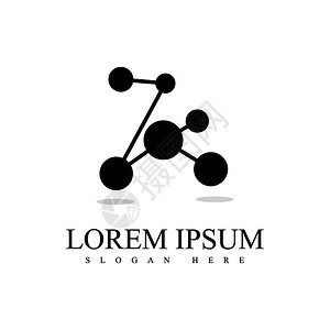 无限进化分子结构化学式矢量图插画