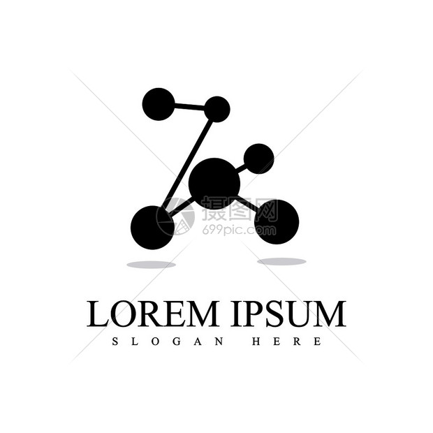 分子结构化学式矢量图