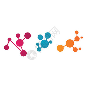 分子结构图分子结构化学式插画