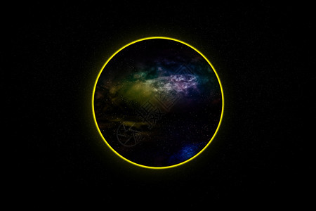 抽象的科学背景全日食黑洞图片