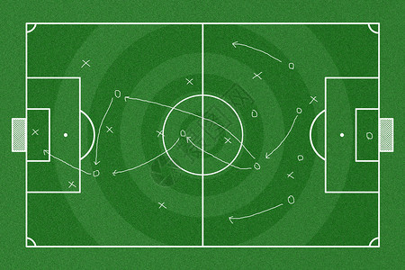 现实的绿板绘制足球游戏战略图片