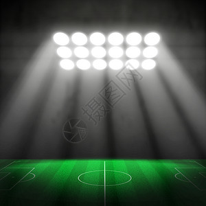 3D足球场绿色体育足球赛图片