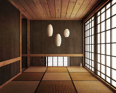 日式展厅和塔米垫板地3d图片