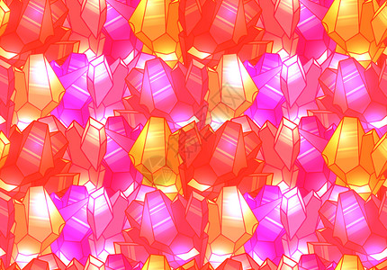 无机色粉多色粉红晶体的无缝可爱图案带有亮点矢量卡通纹理用于壁纸