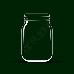 淘宝详情页透明罐用于设计和装饰的玻璃透明罐插画