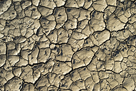 土壤质地硬阴影和太阳干燥的地面许多裂缝图案的本底模式图片