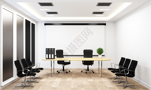 办公美丽的会议室和桌现代风格图片