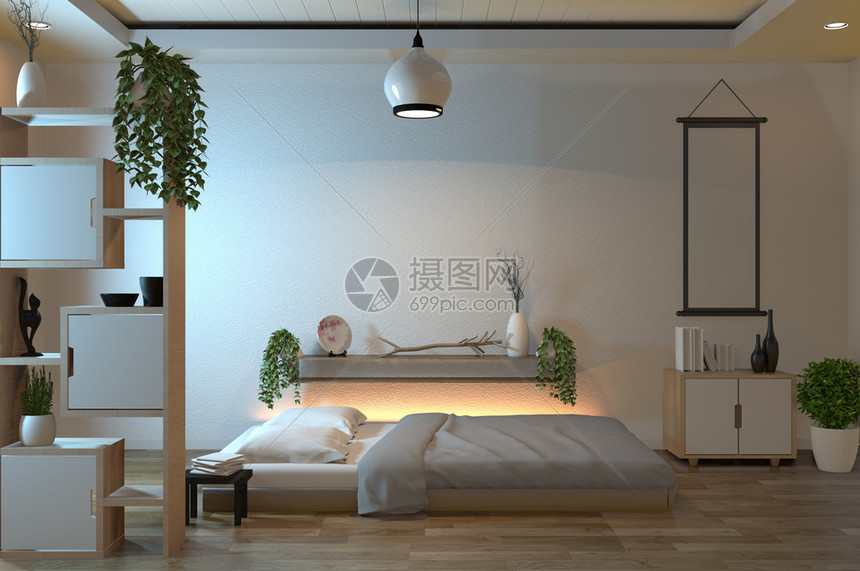 现代和平卧室zen风格的卧室现代zen3D图片