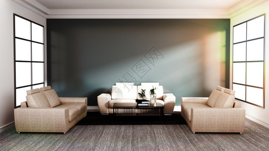 现代风格客厅室内设计模拟图片
