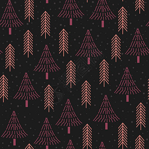 圣诞树无缝模式背景包装纸模式填充冬季问候网页背景圣诞节和新年贺卡图片