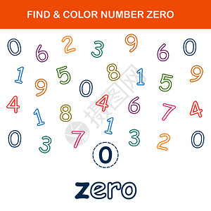 卡露加鱼子酱在图片中找出数字0插画