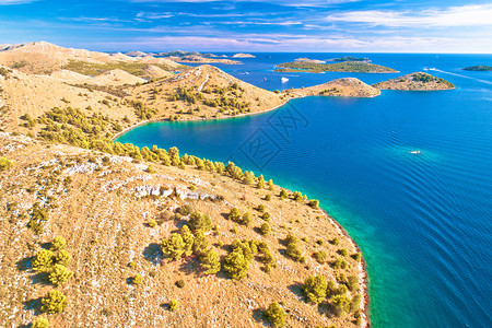 令人惊叹的科纳提群岛公园空中观景达马提亚的风景croati图片