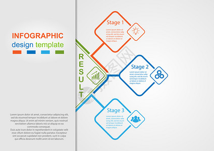 地理设计模板商业成功培训或晋升的三个步骤平板设计图片
