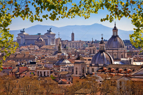 一座永恒的罗马城标志了天台的际之景意大利的首都图片