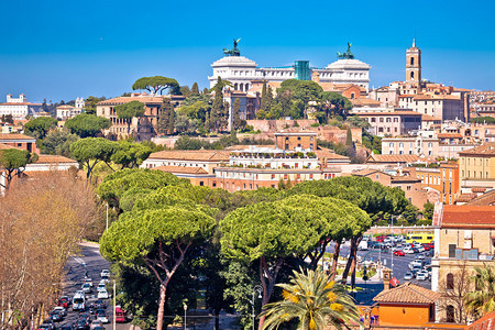 一座永恒的罗马城标志了天台的际之景意大利的首都图片