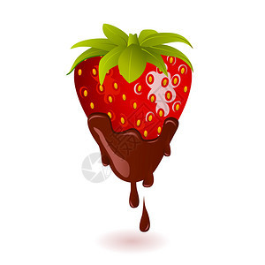 巧克力草莓矢量元素图片