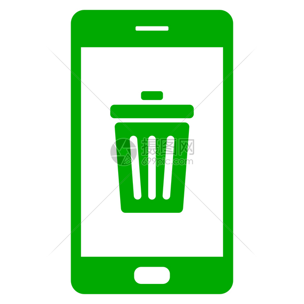 垃圾桶和智能手机