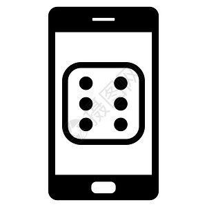骰子和智能手机背景图片