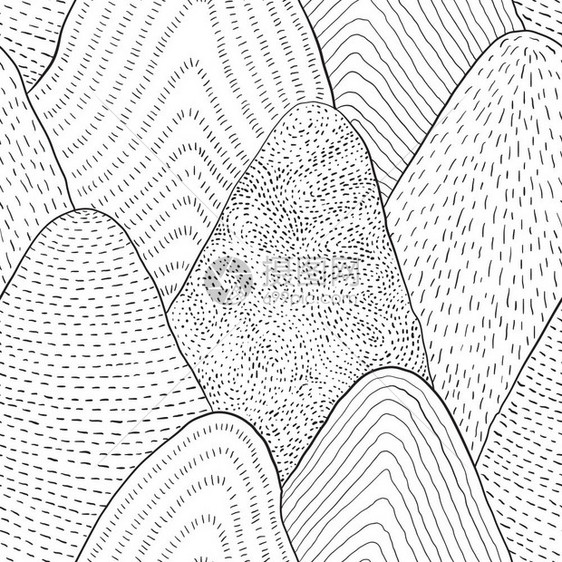 矢量dole山冬季风景壁纸无缝模式抽象背景图片