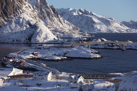 美丽的景色诺威罗弗顿群岛勒内指南挪威图片