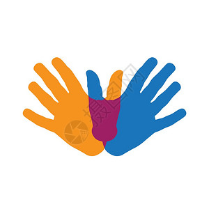 会声会影汇聚矢量代表团队合作双手交叉插画