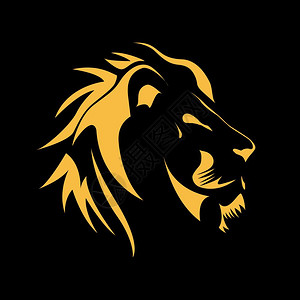 傲慢的矢量符号狮子力和勇气概念插画