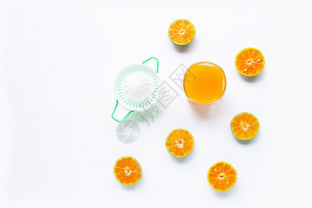 柑橘橙汁机白底子图片