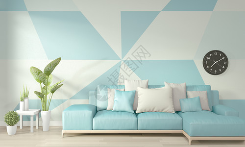 浅蓝色和白客厅观光蓝和白客厅的想法图片
