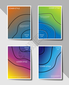 可编辑封面设计a4格式封面设计屏幕保护应用程序和网站名片海报和其他印刷品的抽象梯度背景图片