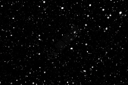 圣诞下雪纹理黑色背景下雪真正的模糊雪花背景