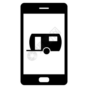 拖车和智能手机背景图片