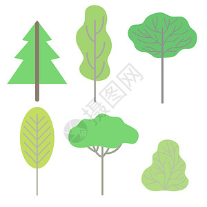 绿树景观设计元素图片