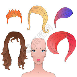 说明有不同发型和改变能力的妇女图片