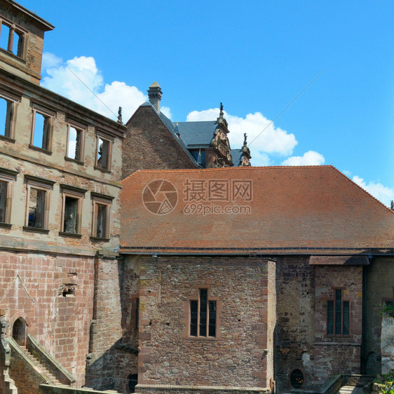 中世纪城堡的废墟德国海堡图片