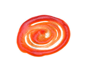 白背景孤立的番茄酱图片