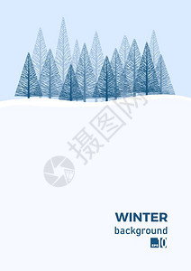 圣诞节抽象矢量冬季地貌背景图片