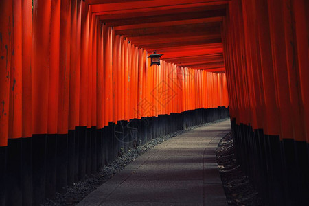 在日本京都的fushimInar神庙图片