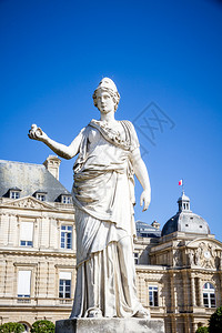 法国巴黎卢森堡宫和密涅瓦雕像卢森堡宫和密涅瓦雕像巴黎图片