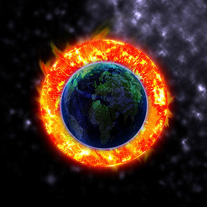 太阳撞击到这个图像中的行星元素由纳萨提供图片