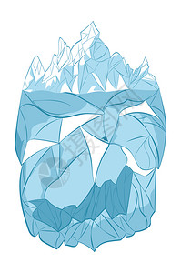 设计一个抽象的卡通冰山漂浮质量图片