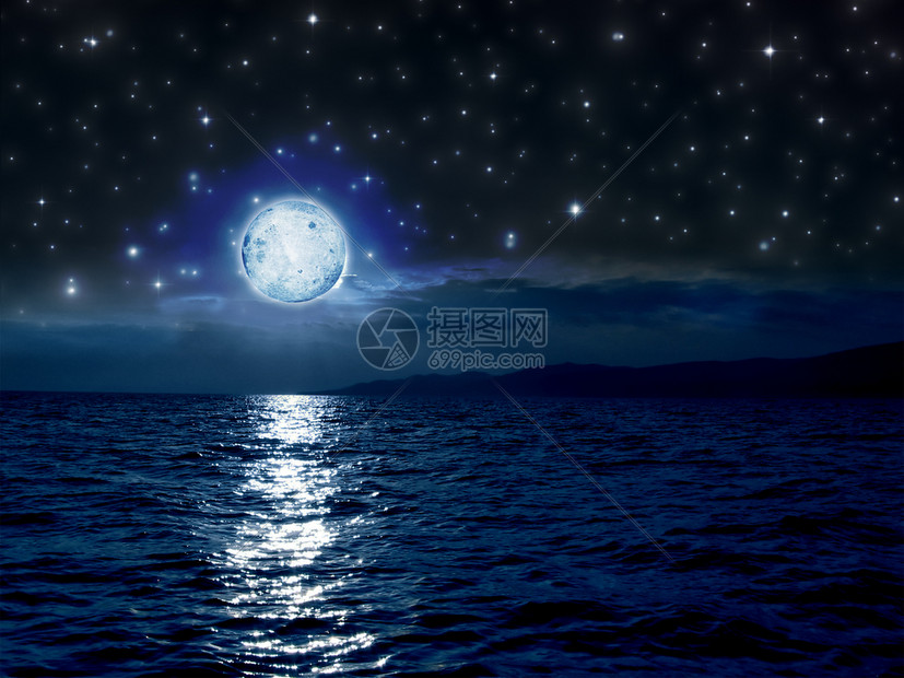 海上升明月图片